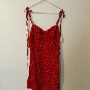 Red Floral Mini Dress